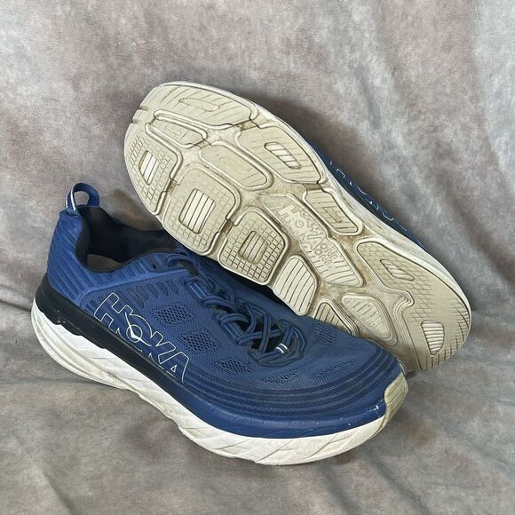 HOKA ONE ONE Mens Blue BONDI 6 Running Shoes size 13 main image 6
